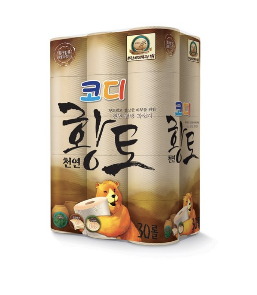 코디 순수 황토 화장지 30롤 27m