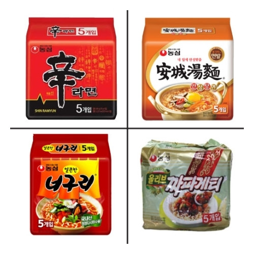 농심인기라면4종세트*(신라면,너구리,안성탕면,짜파게티멀티) 한봉씩
