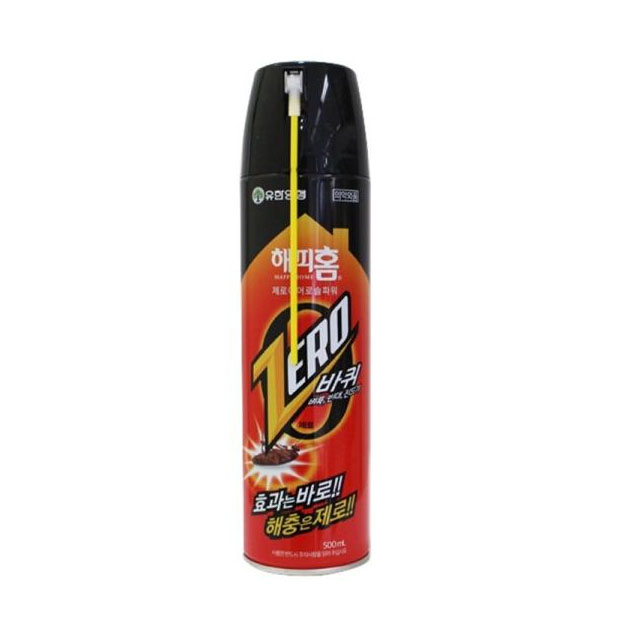 유한양행 해피홈 제로에어로솔 바퀴스프레이 500ml 바퀴약