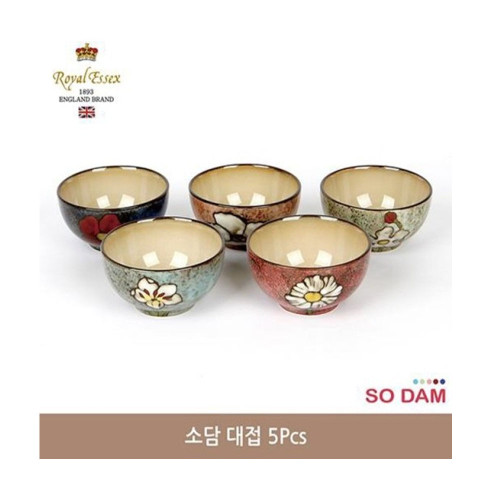 핸드페인팅 소담대접 5p 국그릇 대접세트/선물세트/집들이선물/그릇세트/고급그릇